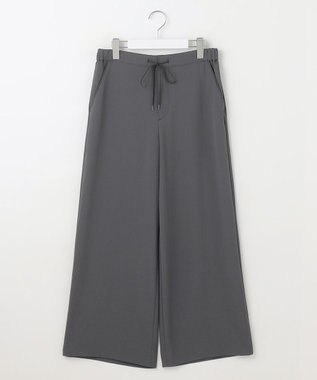 J.PRESS LADIES L 【洗える・吸水速乾・接触冷感・セットアップ対応】Light ジョーゼット ワイド パンツ スレート系