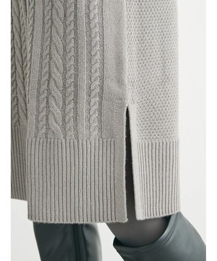 Green Parks ケーブルニットミニワンピース Gray