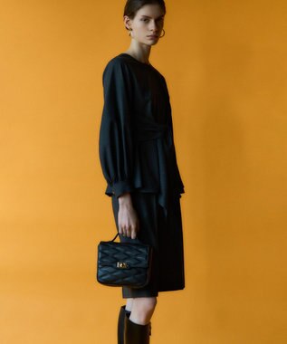 23区 S 【CLASSY.10月号掲載/洗える】TWマットクロス ペプラム ブラウス グレー系