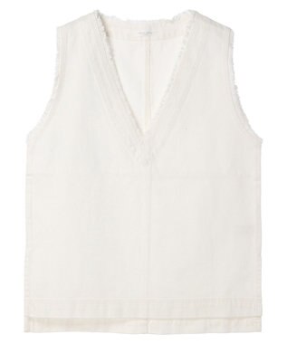 Green Parks Ｖネックフリンジベスト Off White