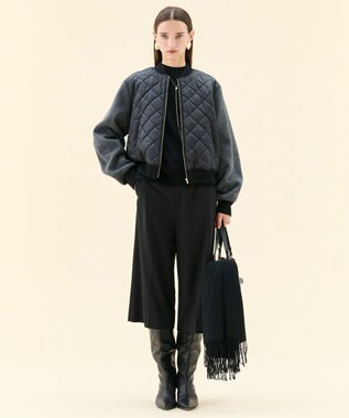 BEIGE， 【セットアップ対応・洗える】ZEPHYR / ウールライクハーフパンツ Black