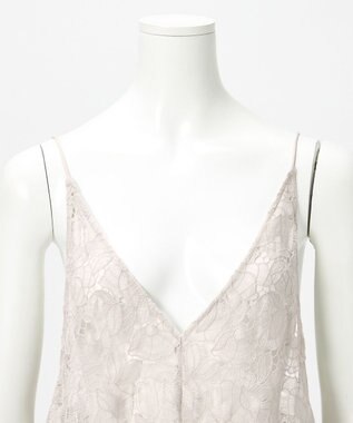 23区 【GOLD LABEL/見上愛さん着用】BROCHEレース キャミソール ワンピース ベージュ系