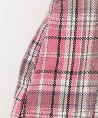 ANY KIDS ラメチェックプリーツスカパン ピンク系