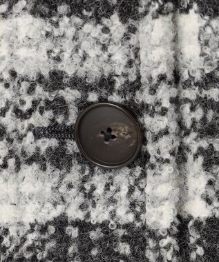 自由区 S BALLIループミルドチェック コート グレー×オフ