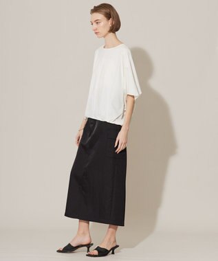 ICB L 【接触冷感・UVカット・速乾・洗える】マットスキューバ ドルマンスリーブプルオーバー オフホワイト系