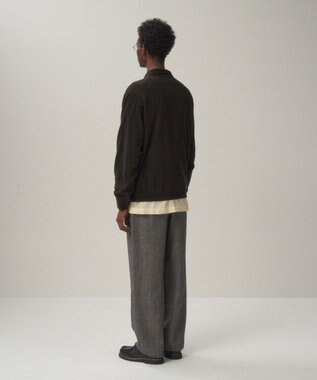 ATON LINEN WOOL TWILL | ルーズフィットパンツ - UNISEX CHECK