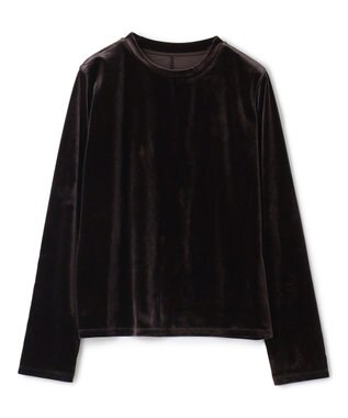 UNFILO ストレッチ ベロアロンT ダークブラウン