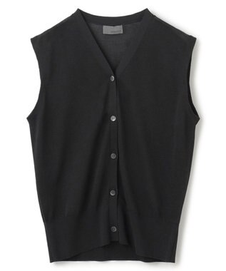 uncrave シアーニット ノースリーブベスト ブラック
