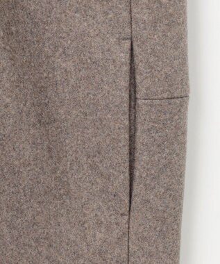 ANY スタンドカラーコクーンシルエットコート モカ