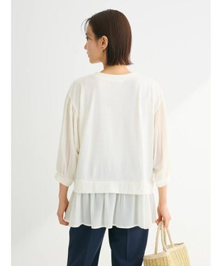 Green Parks 消しプリーツドッキングカットチュニック Ecru