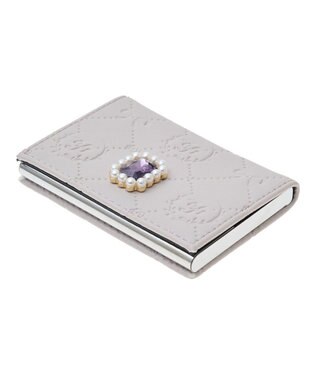 Maison de FLEUR パールビジューモノグラムカードケース Lavender