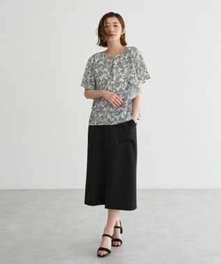 YECCA VECCA ドライタッチナロースカート Black