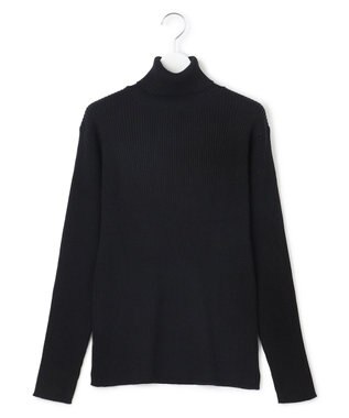 J.PRESS YORK STREET 【WOMEN】ANTI PILLING WOOL リブタートルニット ブラック系