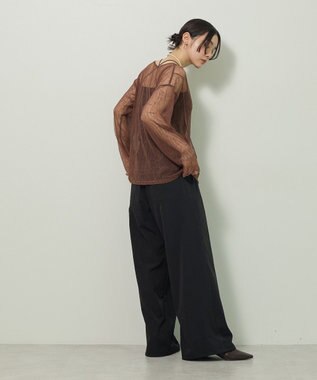 Green Parks シアークラッシュプルオーバー Brown