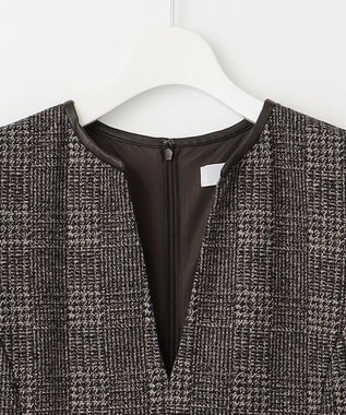 J.PRESS LADIES L 【洗える】チェック ジャカード ジャンパースカート ブラウン系5