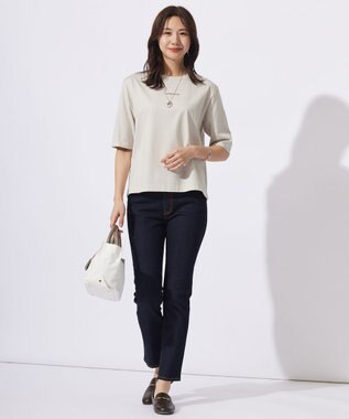 J.PRESS LADIES L ロゴ Tシャツ グレージュ系