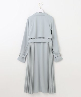 ANY SIS S 【UVカット・花粉ガード】プリーツデザイントレンチ コート ミント