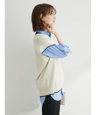 Green Parks チルデンニットベスト Off White