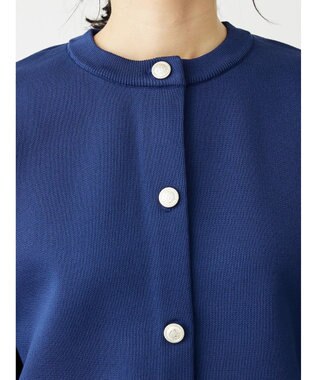 Green Parks ゴールド釦ボックス型カーディガン Navy