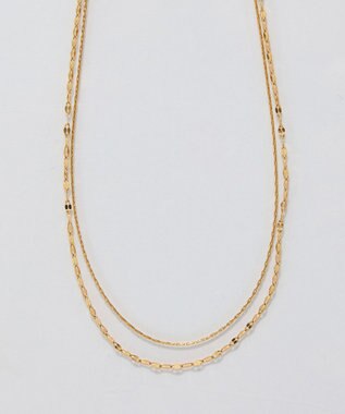 Phoebe 【金属アレルギー対応】ダブルチェーンネックレス　ゴールド/サージカルステンレス ゴールド