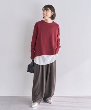 Green Parks ウエストタックイージーパンツ Charcoal Gray