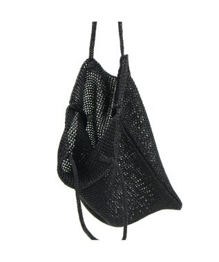 UNBILLION カシュカシュ cachecache / ラメ糸編みトートバッグ ブラック