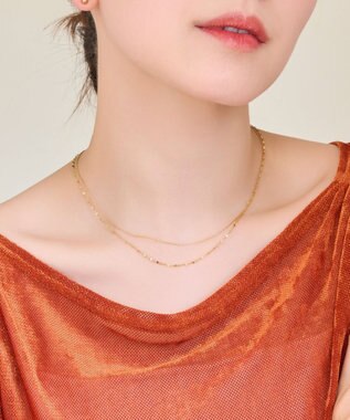 Phoebe 【金属アレルギー対応】ダブルチェーンネックレス　ゴールド/サージカルステンレス ゴールド