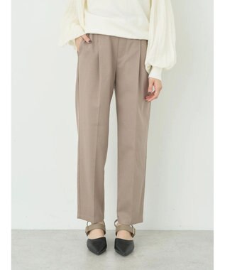 earth music&ecology 裏起毛テーパードパンツ Beige