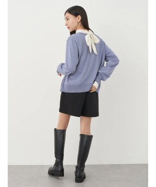 earth music&ecology いろいろ釦クルーネックカーディガン Sax