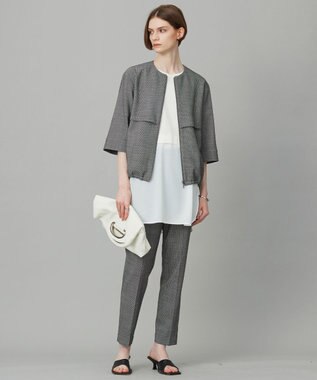 ICB L 【人気のため新色追加・UVケア・洗える】シアージャージーコンビ カットソー オフホワイト系