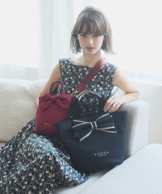 TOCCA RIBBON KNOT CANVASTOTE キャンバストート ブラック系