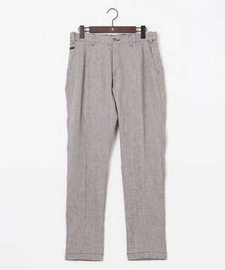 JOSEPH ABBOUD 【キングサイズ・ウエストも伸びる/ストレッチ】 リヨセルリネンムーブパンツ ダークブラウン系