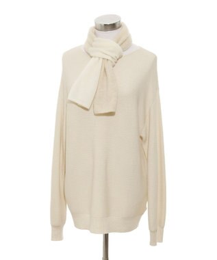 MOONBAT 【洗える】mila schon カシミヤ100%バイカラープチマフラー