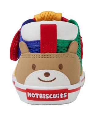 MIKI HOUSE HOT BISCUITS 【14-15cm】かかと顔 メッシュ セカンドベビーシューズ マルチカラー