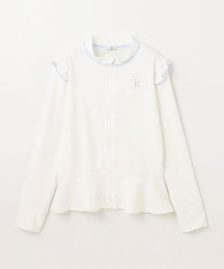 組曲 KIDS 【XS-Lサイズ】フリル ラッシュガード オフホワイト系