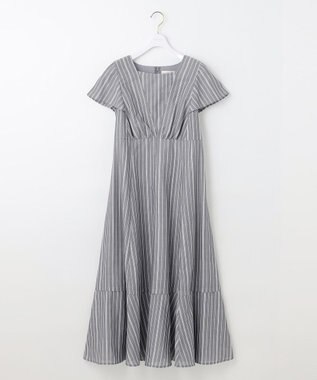 ANY SIS 【洗える】カラミストライプレディ ワンピース グレーストライプ