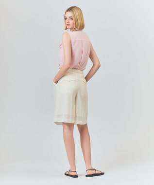 GRACE CONTINENTAL リネンライクシアーパンツ キナリ