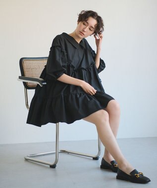 #Newans 【ANSWER for Co-Creation】サークルティアードチュニック ブラック系