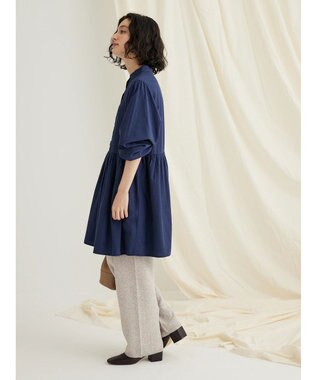 CRAFT STANDARD BOUTIQUE ウエスト切替ギャザーチュニック Navy