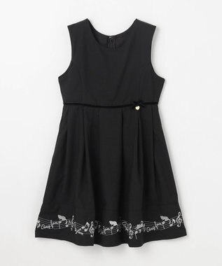 ANY KIDS モノトーン音符ジャンパースカート ブラック