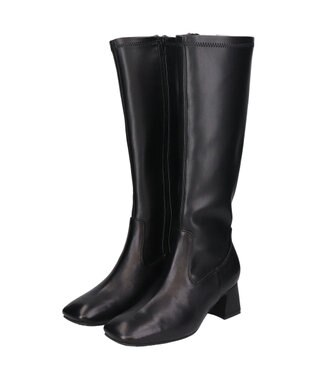 Bridget Birkin 【PARADIS COULEUR】スクエアトウストレッチロングブーツ ブラック