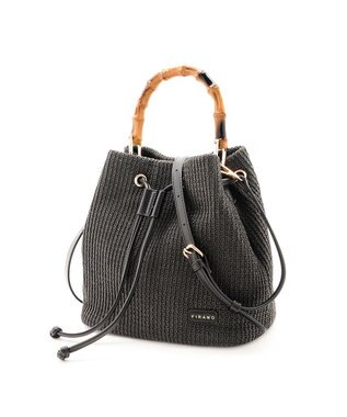 MioFIRANO ガーターステッチバンブーハンドルバッグ 2WAY　FIRANO フィラノ BLACK