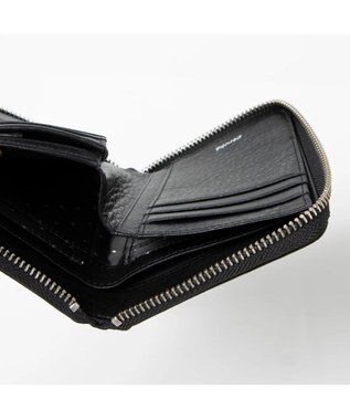 UNBILLION ペルケ perche / ドット型押しラウンドパームフィット財布 ブラック
