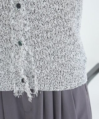 CRAFT STANDARD BOUTIQUE フリンジノースリーブニットプルオーバー Light Gray Mixture