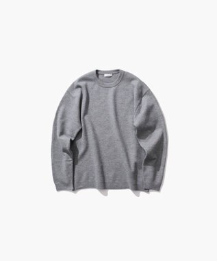 ATON FINE WOOL MELTON | クルーネックセーター - UNISEX GRAY