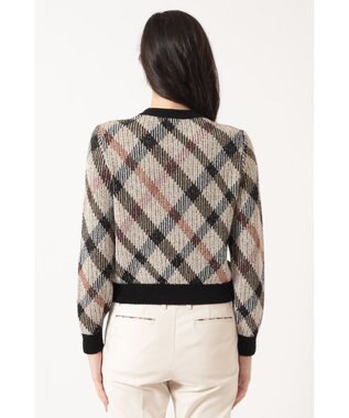 DAKS ビッグチェック ジャカード クルーネックカーディガン ハウスチェック