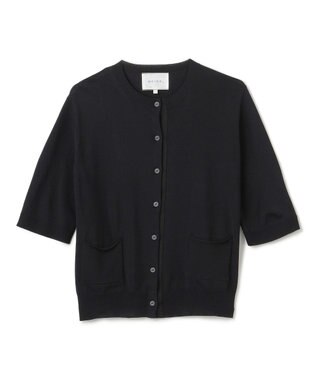 BEIGE， 【洗える】VALOIS / 半袖カーディガン Black