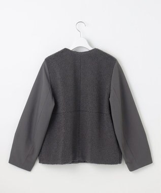 自由区 【洗える】ボアコンビ アウター スレート