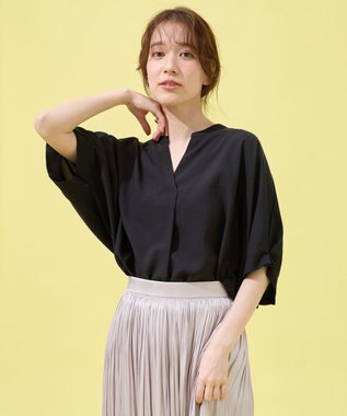 ANY L タックスリーブブラウス ブラック