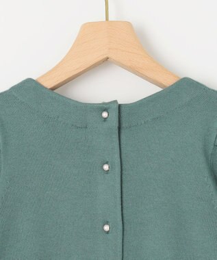 組曲 L 【前後着用可】BOREROタックプルオーバー ニット ライトグリーン系